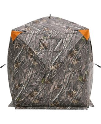 270° Hunting Blind Ground Blind, 1-2 Person Pop-Up Deer Blind with Carrying Bag, Portable Hunting Tent with 3 Horizontal Windows