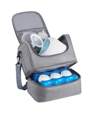 Breast Pump Bag with Ice Pack, Fits S1/S2, Storage for Pump Accessories & Breastmilk, Portable Carrying Case for Travel