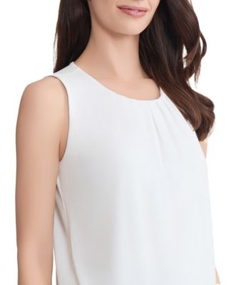 Women's Pleat Front Crewneck Top