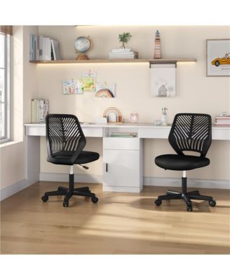 Office Chair Armless Desk Chair Mid Back Swivel Chair