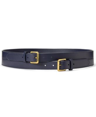 Double-Buckle Stacked Wide Belt