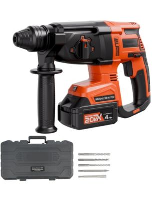 20V Brushless Cordless SDS-Plus Rotary Hammer Drill, 1" Capacity, 4 Functions, 1200 RPM, 5300 BPM, Battery & Charger Included