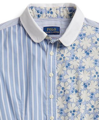 Girls' 7-16 Short-Sleeve Shirt Dress