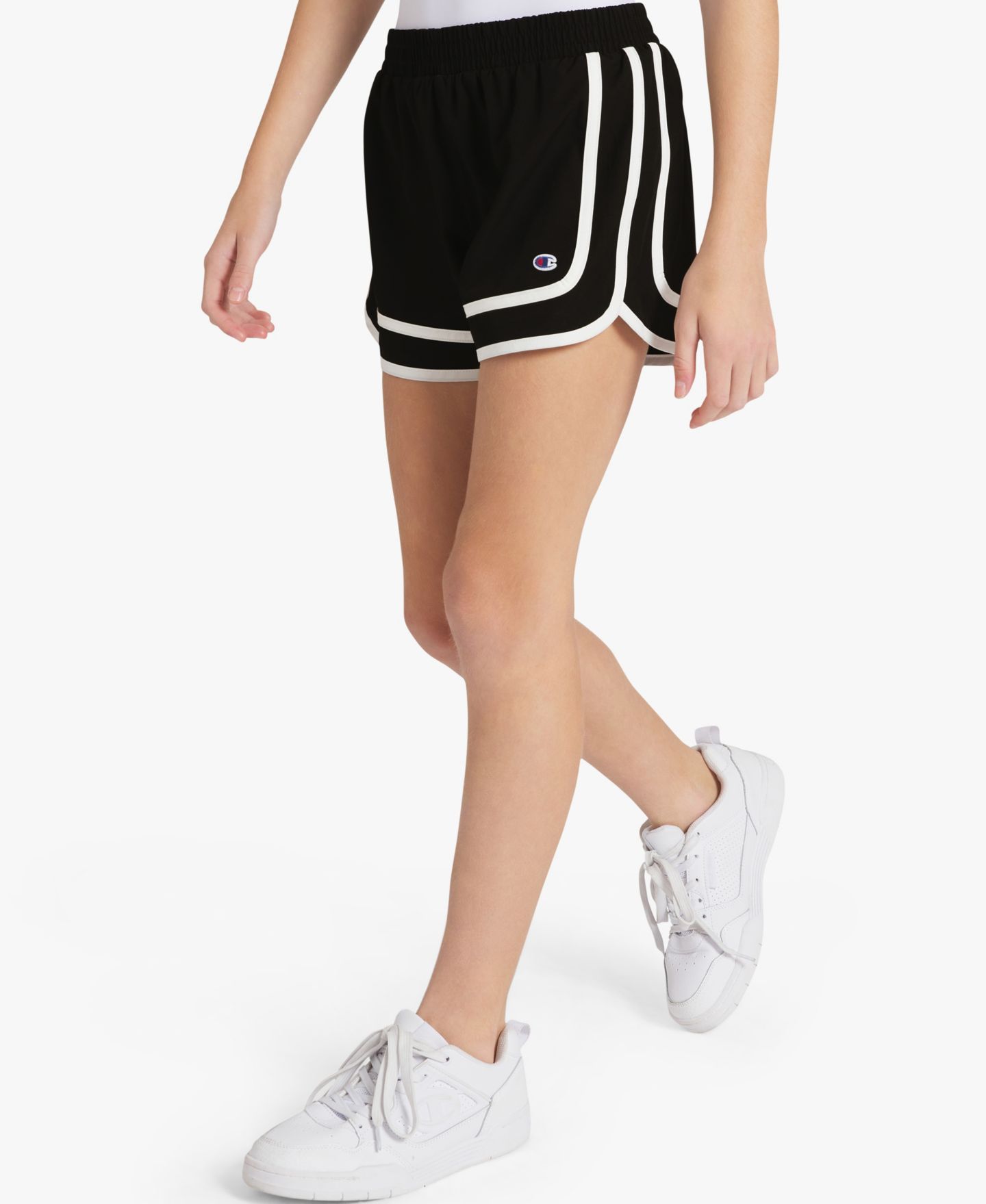 Детские шорты Champion Varsity двухцветные, 7-16, цвет: Чёрный — фото 2