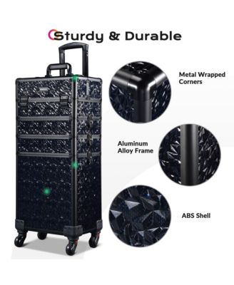 Makeup Train Case Kit with Cube Case Cosmetic Organizer 