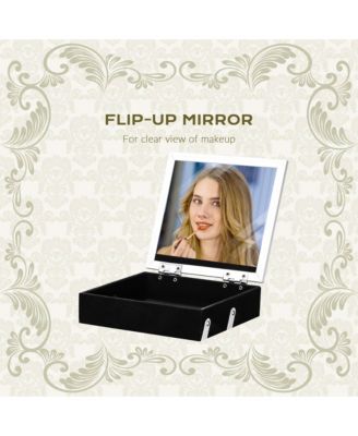 Makeup Train Case Trolley w/ Cube Case Cosmetic Organizer Rococo