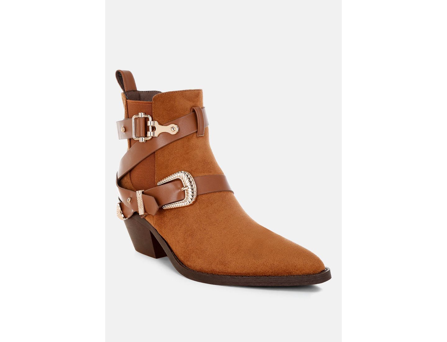 Женские ботинки London Rag Raveta Microfiber Buckle Strap Western, цвет: Бежевый / Хаки — фото 1
