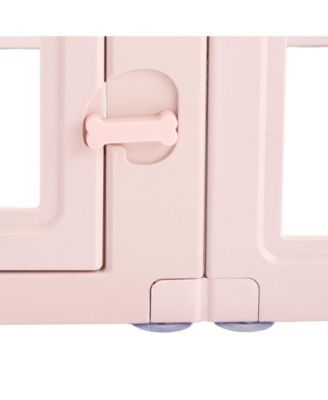 Dog Whelping Box, 60 x 59 x 23 in Clear Plastic Whelping Pen for X-Large Dogs, Waterproof w/ Windows & Door Lock, Easy-Clean Indoor Birth Kit