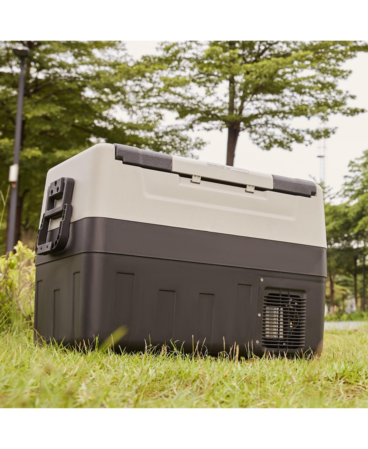 Mecale 48QT/45L Dual Zone Car Refrigerator Freezer, -4°F to 50°F, 12/24V Dc & 100-240V Ac, Portable Compressor Cooler