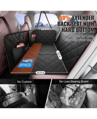 Dog Car Seat Extender | Hard-Bottom Hammock Bed, Mesh Window, 350 lb Support