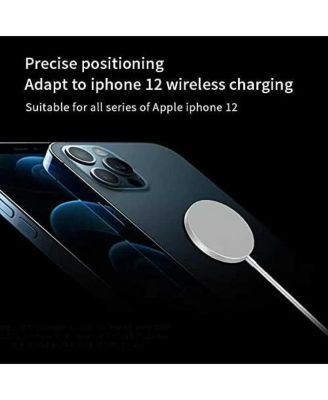 Magnetic Wireless Charger | 15W Magnetic Charging Pad with Built-in 3-Foot USB-C Cable for Charging iPhone 12/12 Pro / 12 Pro Max / 12 Mini