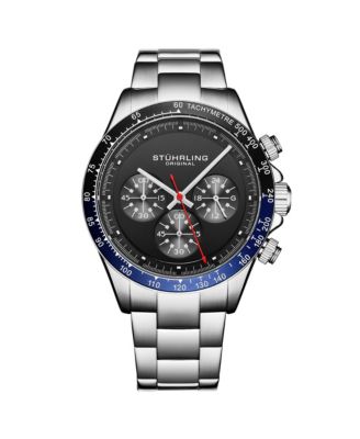 Chronomark 4066 Men’s Quartz Chronograph Watch with Screw-Down Crown, Textured Dial & Stainless Steel Bracelet