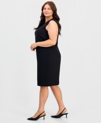 Plus Size Sleeveless Bow-Detail Dress