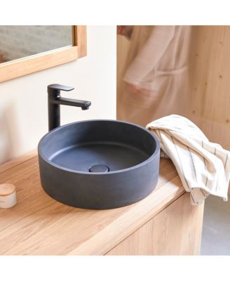 Gina Black Terrazzo round washbasin