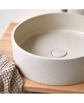 Gina Black Terrazzo round washbasin