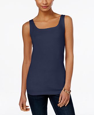 Style & Co Petite Shelf-Bra Tank Top, Created for Macy's - Tops ...