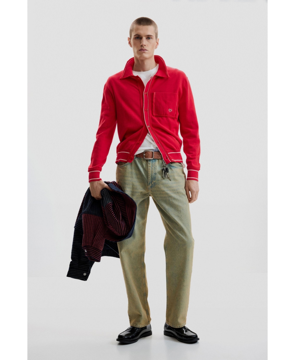 Desigual Men's Fine Sweater With Buttons