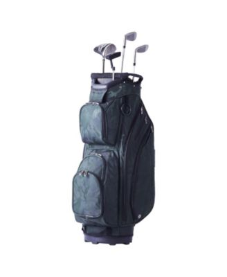 Golf Cart Bag, 14-Way Divider Top, 36", 11 Pockets, Premium Nylon, Handles, Dust Cover & Detachable Straps