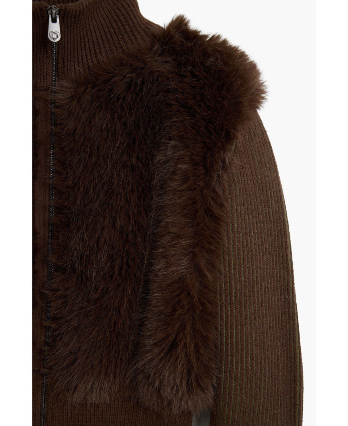 Desigual Women's Knit Sweater With Fur