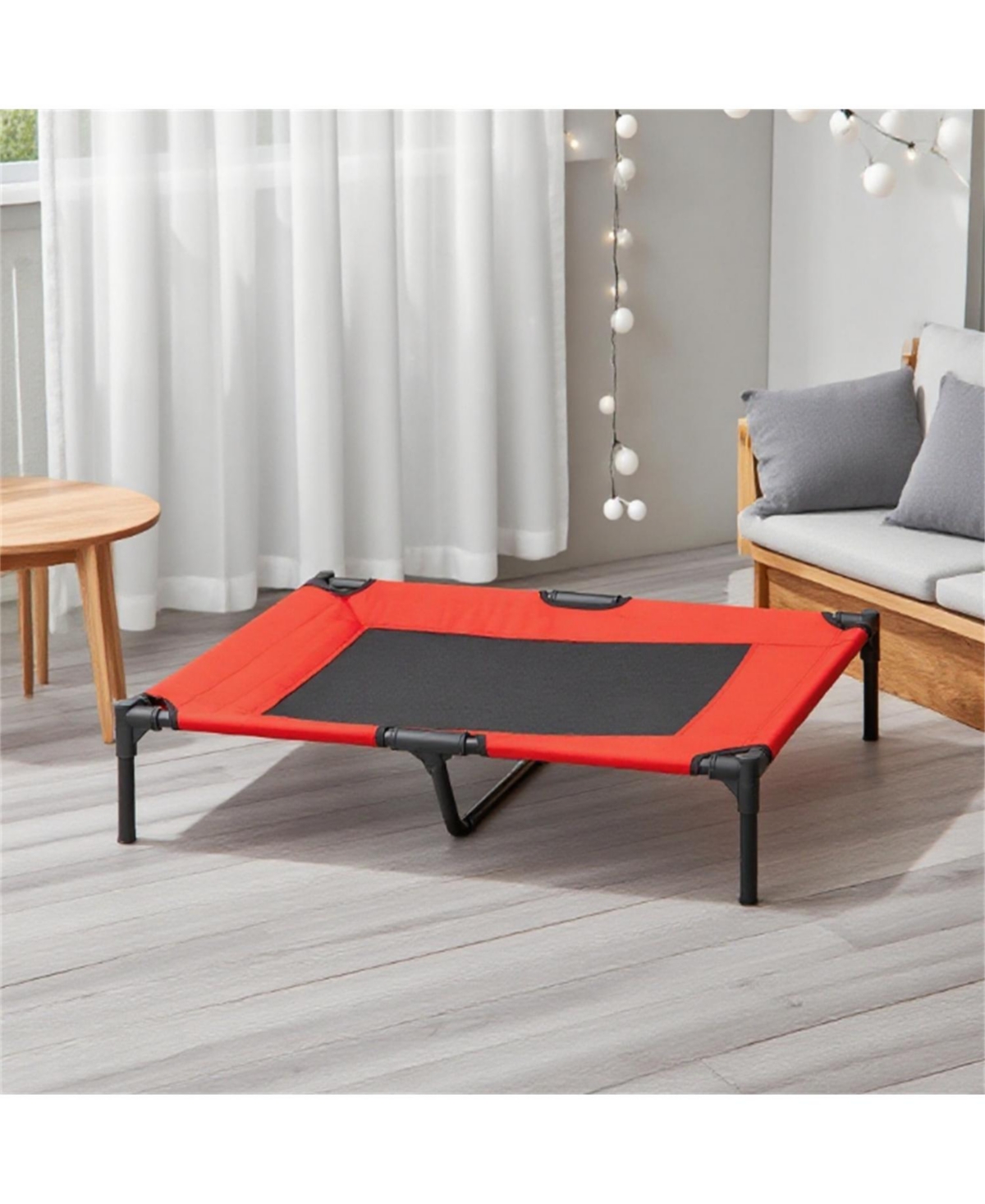 Aostirmotor Dog Bed Elevated Cooling Summer Dog Cot Pet Bed in Red