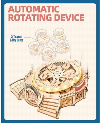 3D Wooden Puzzles for Adults-LED Wooden Music Box Kits-Wood Model Kits to Build-3D Puzzles for Teens and Adults-Christmas STEM Toy Gifts