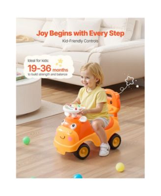 Ride On Toddler Push Car, Push Car for Toddler 19 to 36 Months, Kids Ride On Toy with Horn & Music