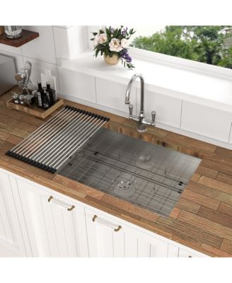 33x19x9inch Undermount Kitchen Sink Stainless Steel Single Bowl 16 Gauge Deep Basin