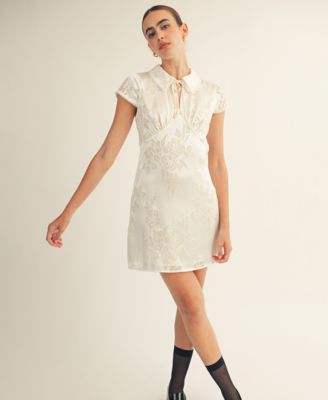 Women's Casey Tie Neck Mini Dress