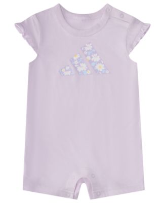 Baby Girls' Cap Short-Sleeve Graphic Romper
