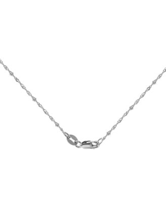 Sapphire (1/3 ct. t.w.) & Diamond (1/5 ct. t.w.) Pendant Necklace in 14k White Gold