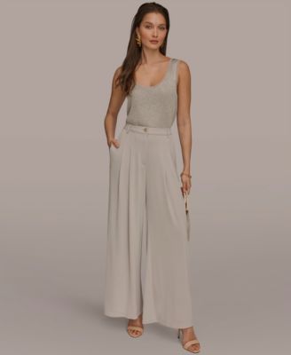 Women's Pleated Zip-Fly Pants