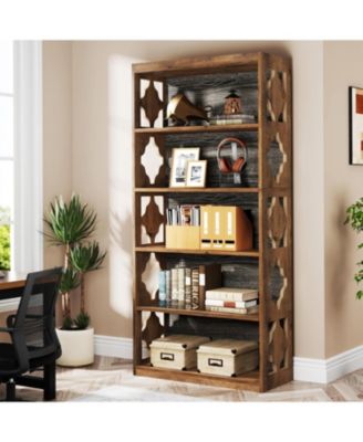 70" Tall 6-Tier Freestanding Bookshelf with Open Storage Shelves