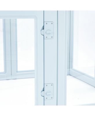 Dog Whelping Box, 76 x 49 x 30 in Plastic Whelping Pen for Large Dogs, Waterproof w/ Clear Windows, Door Lock, Easy-Clean Indoor Birth Kit