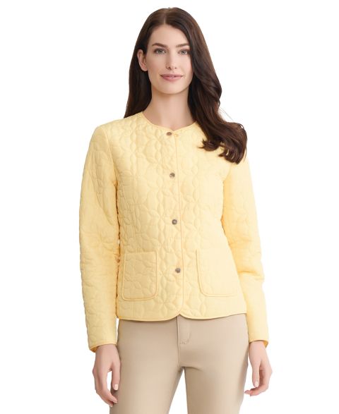 Женские куртки Jones New York Quilted Flower Crew Neck Jacket