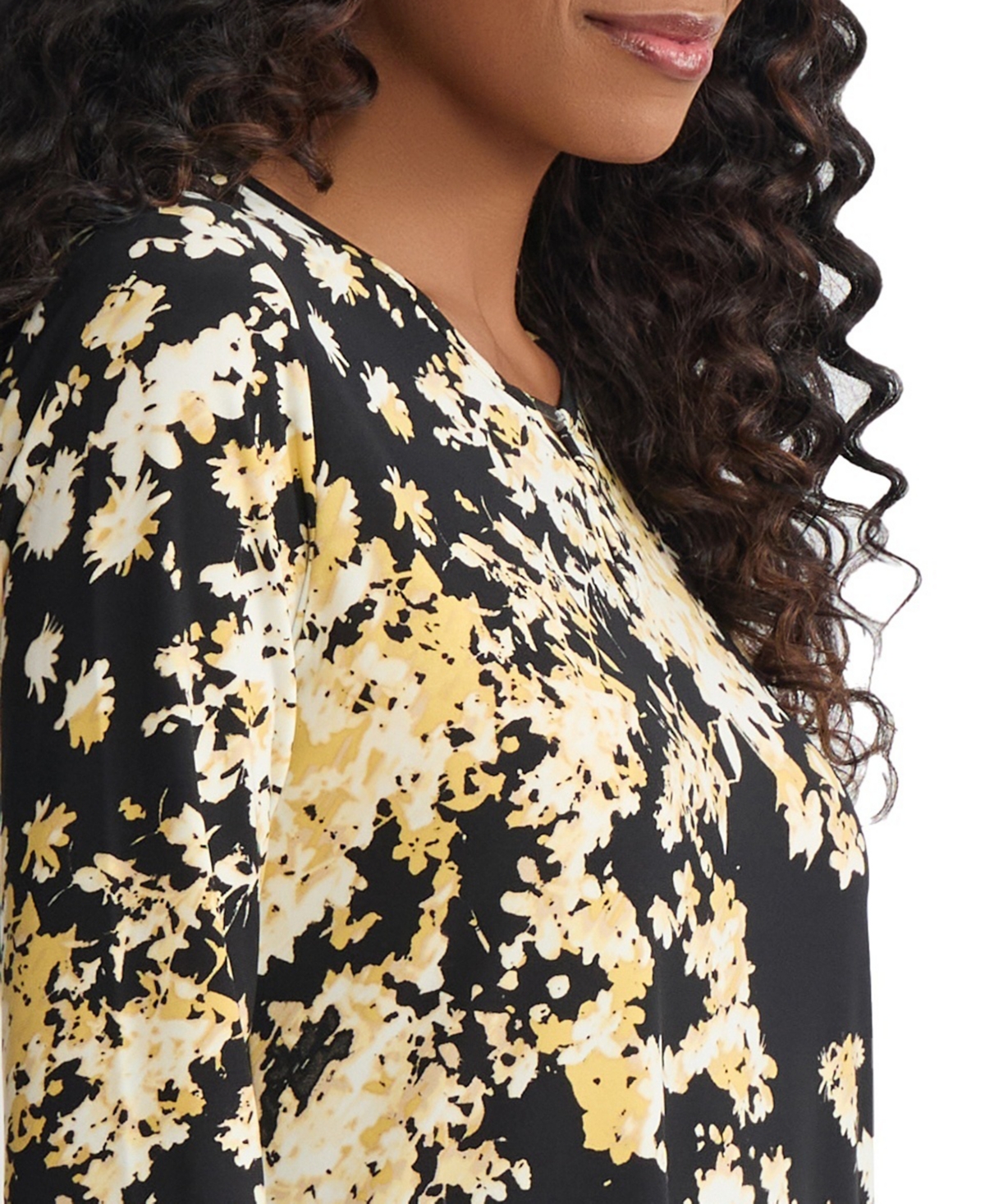 Jones New York Women's Keyhole Neck Top