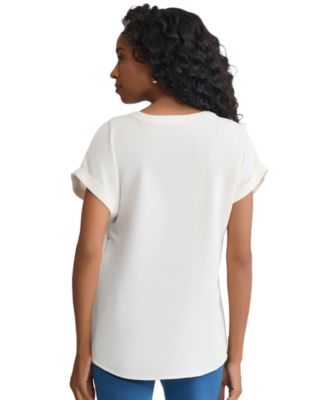 Women's V-Neck Short-Sleeve Top