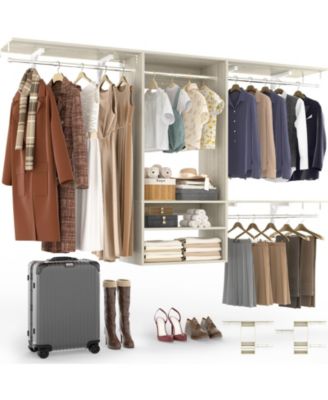 62-96 Inch Hanging Closet System with Hanging Rod