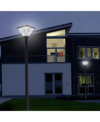 15" Black Outdoor Post Light - LED with Remote Control, Dimmable, Timer Function, Weatherproof for Yard, Garden, Pathway (1-Pack