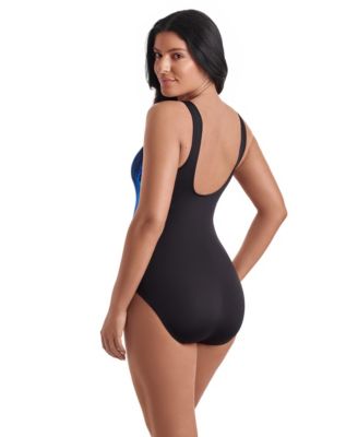 Women's Sport Scoop Neck Illusion One-Piece Swimsuit