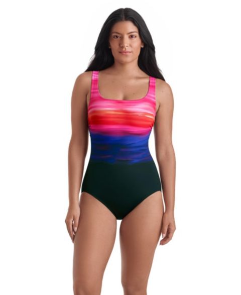 Женские купальники ShapeSolver Sport Women's Scoop Neck One-Piece Swimsuit