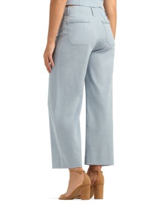 Juniors' Melange Suiting Cropped Pants