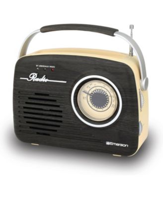 EAS-3002 Portable Bluetooth Speaker Retro Radio with AM/FM Tuner, USB/AUX Inputs