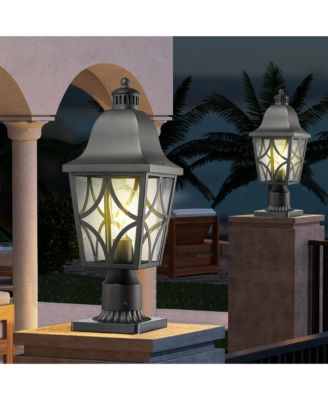 Outdoor Post Lights Lamp Post Light Fixture, Waterproof Aluminum Housing with Glass, Fence Post Deck Lighting for Garden