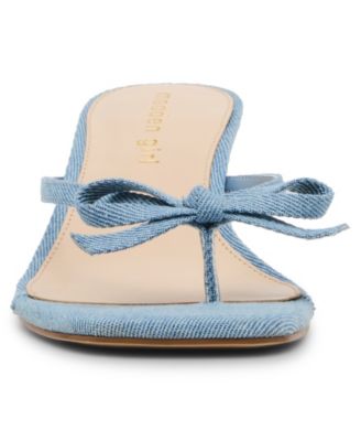 Charlotte Kitten-Heel Bow Dress Sandals