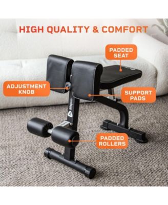 Roman Chair Hyperextension Bench – Adjustable, Foldable Glute & Lower Back Machine