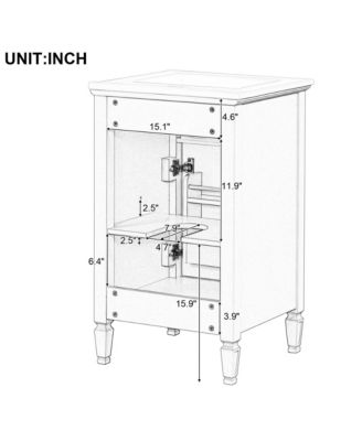 20 in. Freestanding Bathroom Vanity Cabinet with Sink, Solid Wood Legs, Adjustable Shelf, Tilt-Out Drawer for Small Bathroom
