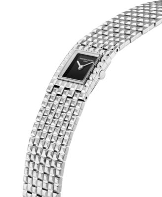 Women's Manchette Silver-Tone Stainless Steel Bracelet Watch, 25.7mm