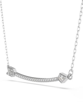 Mixed Cuts, Arrow, White, Rhodium Plated Idyllia Pendant Necklaces