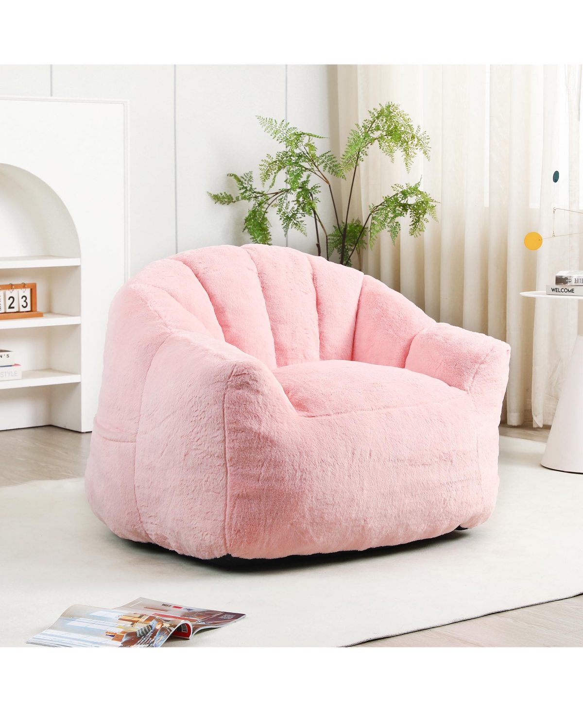 Cesicia Bean Bag Sofa Chair with Armrests Stuffed High-Density Foam, Lazy Sofa Comfy Chairs for Living Room, Bedroom Reading