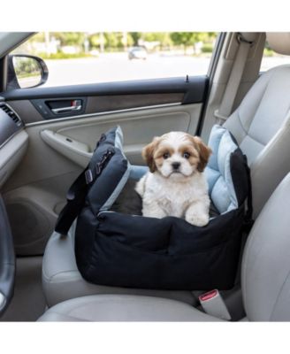 Dog Car Seat for Small Dogs Travel Safety Pet Seat Waterproof with Storage Pockets Black